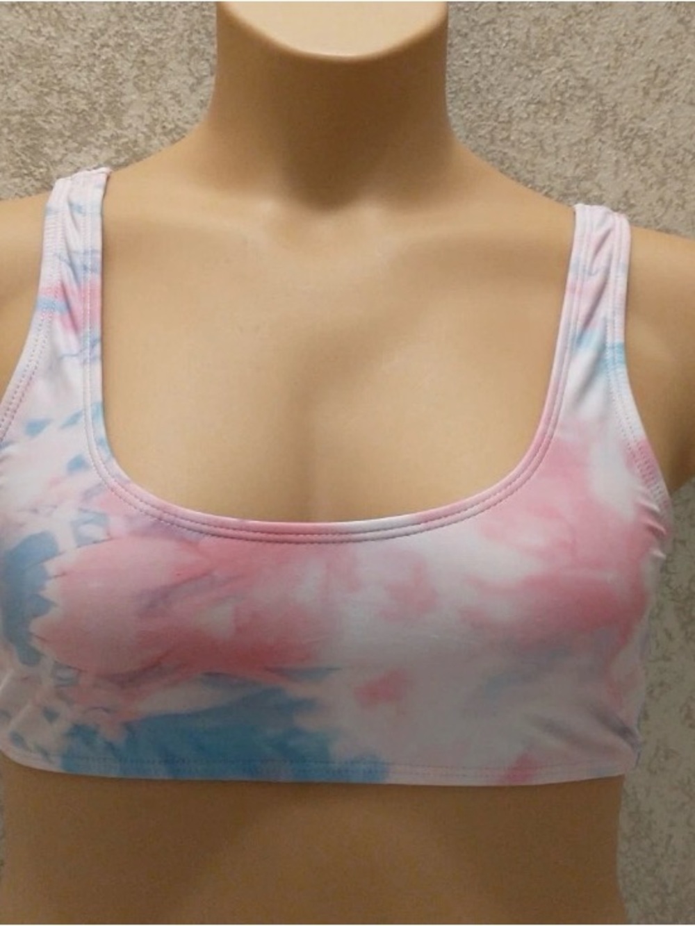 Source Unknown Women's Tie-Dye Bikini Top - Pink & Blue